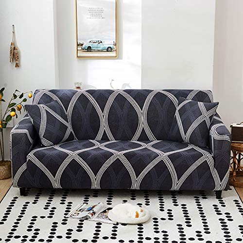 HOOBUY Printed Sofa Cover Stretch Couch Covers Patterned Loveseat Slipcovers for 2 Seater Cushion Couch Love Seat Set(JL, 2 Seat