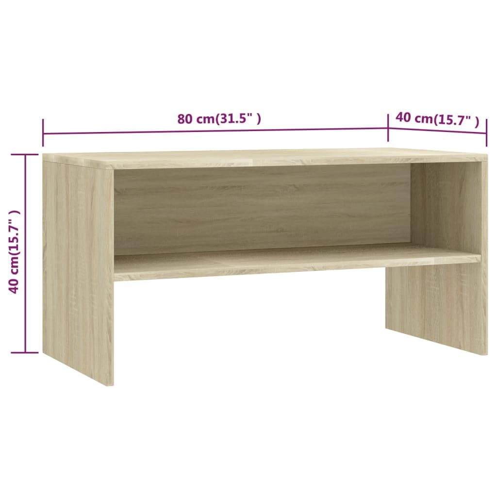 vidaXL TV Stand, TV Unit for Living Room, Sideboard with Compartment, Entertainment Center Media Unit Cupboard, Modern, Sonoma Oak Engineered Wood