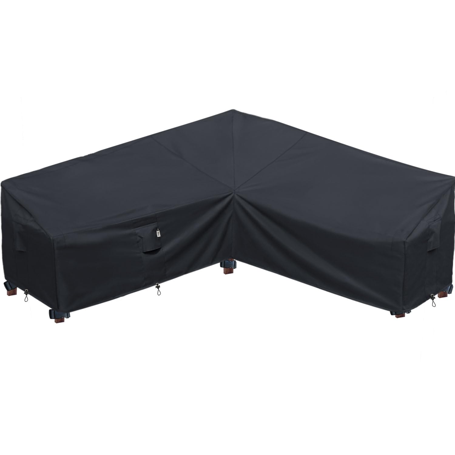 Upgraded Patio Furniture Covers, Waterproof Outdoor Sectional Cover, 600D Pu Outdoor Furniture Sofa Covers 90' X 90' V Shape O