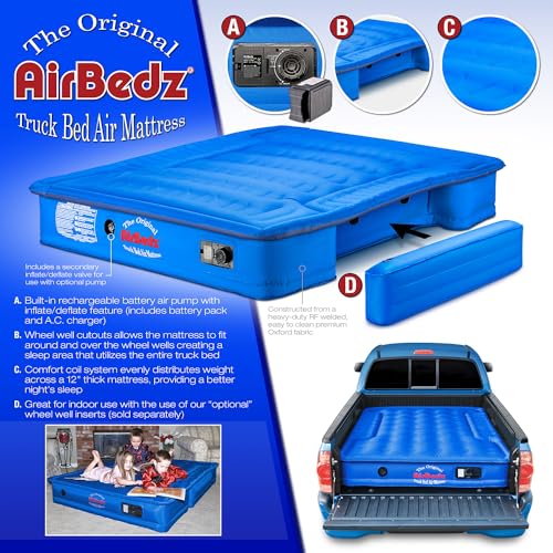 Pittman Outdoors Airbedz Ppi-103 Mid-Size 6'-6.5' Truck Bed Mattress W/Built-In
