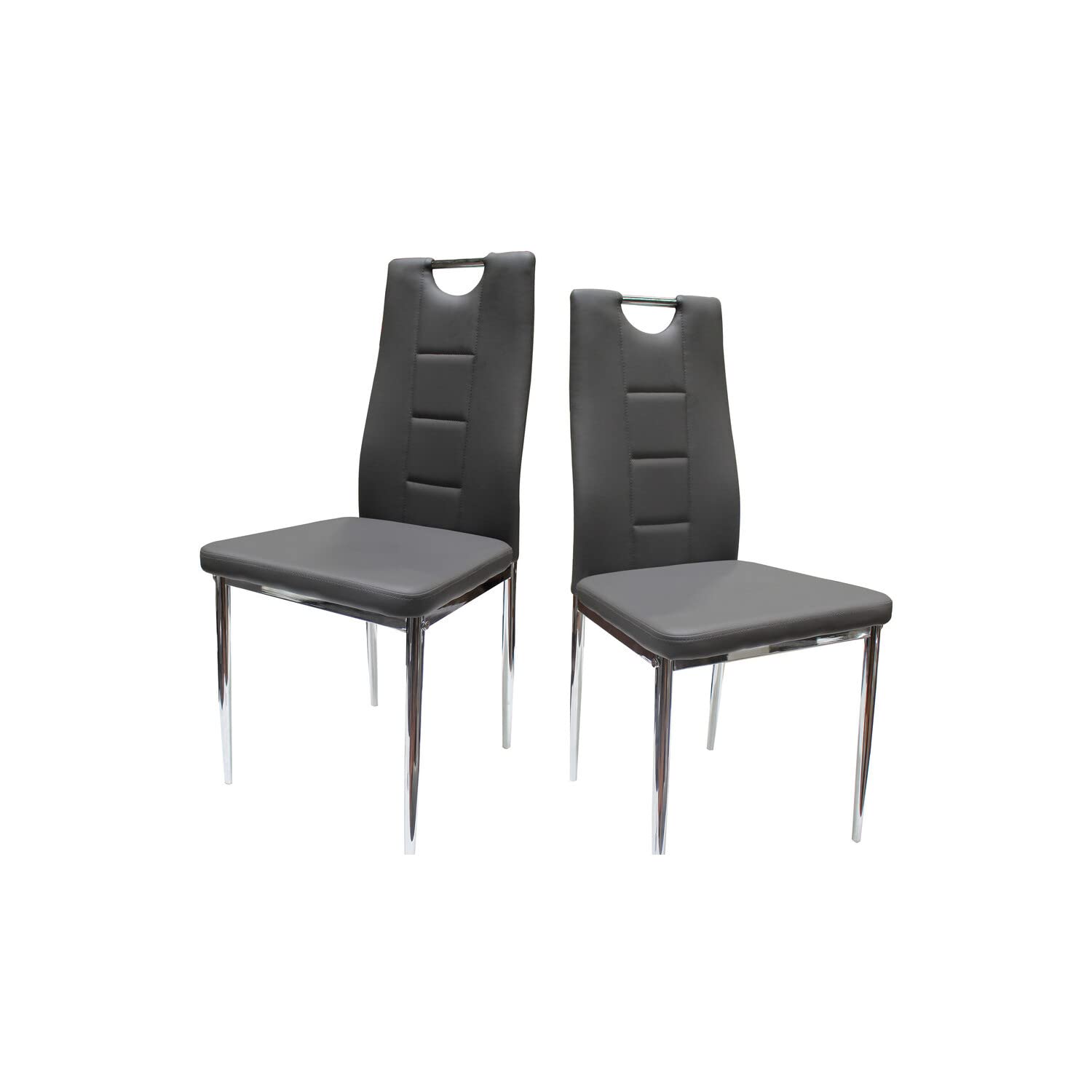 Best Master Furniture Crystal Dining Chairs Set Of 2, Grey