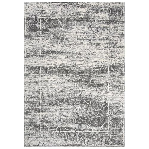 Rizzy Home Alora Decor Venice 5'3"X7'6" Abstract Ivory/Silver/Taupe Power-Loomed Area Rug