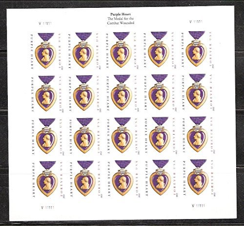 Usps Purple Heart Forever Stamps - Sheet Of 20