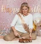 Semato 50Th Birthday Decorations 50Th Birthday Tiara Sash Kit- 50Th Birthday Gifts For Women 50Th Birthday Party Decorations (Ro