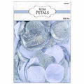 Amscan Silver & White Fabric Confetti Petals - 2'' (Pack of 300) - Elegant Table Decorations for Weddings, Events & DIY Crafts