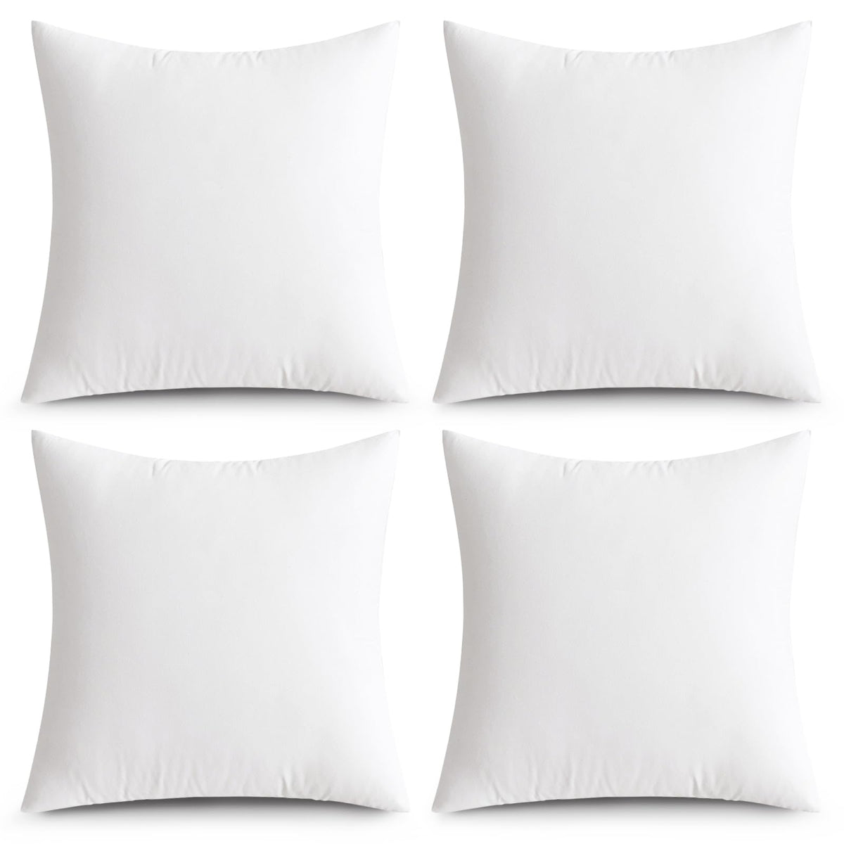 Miulee Pack Of 4 24X24 Inch Outdoor Pillow Inserts Waterproof Decorative Throw Pillow Insert, Square Lumbar Garden Pillow Form F