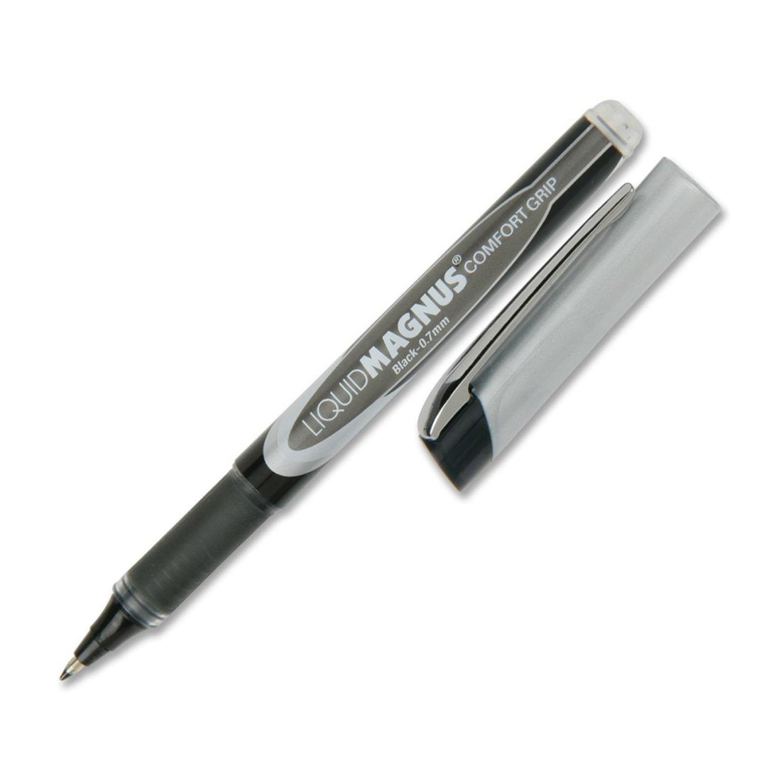 Skilcraft 7520-01-587-7791 Fine Point Liquid Magnus Comfort Grip Roller Ball Pen, 0.7Mm Size, Black Ink (Pack Of 4)