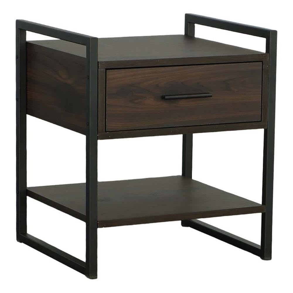 Progressive Furniture Sable Brown Leo Accent Nightstand Metal