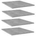 vidaXL 4 pcs Concrete Gray Bookshelf Boards | Simplistic Design | Versatile Use | Easy to Clean | Engineered Wood