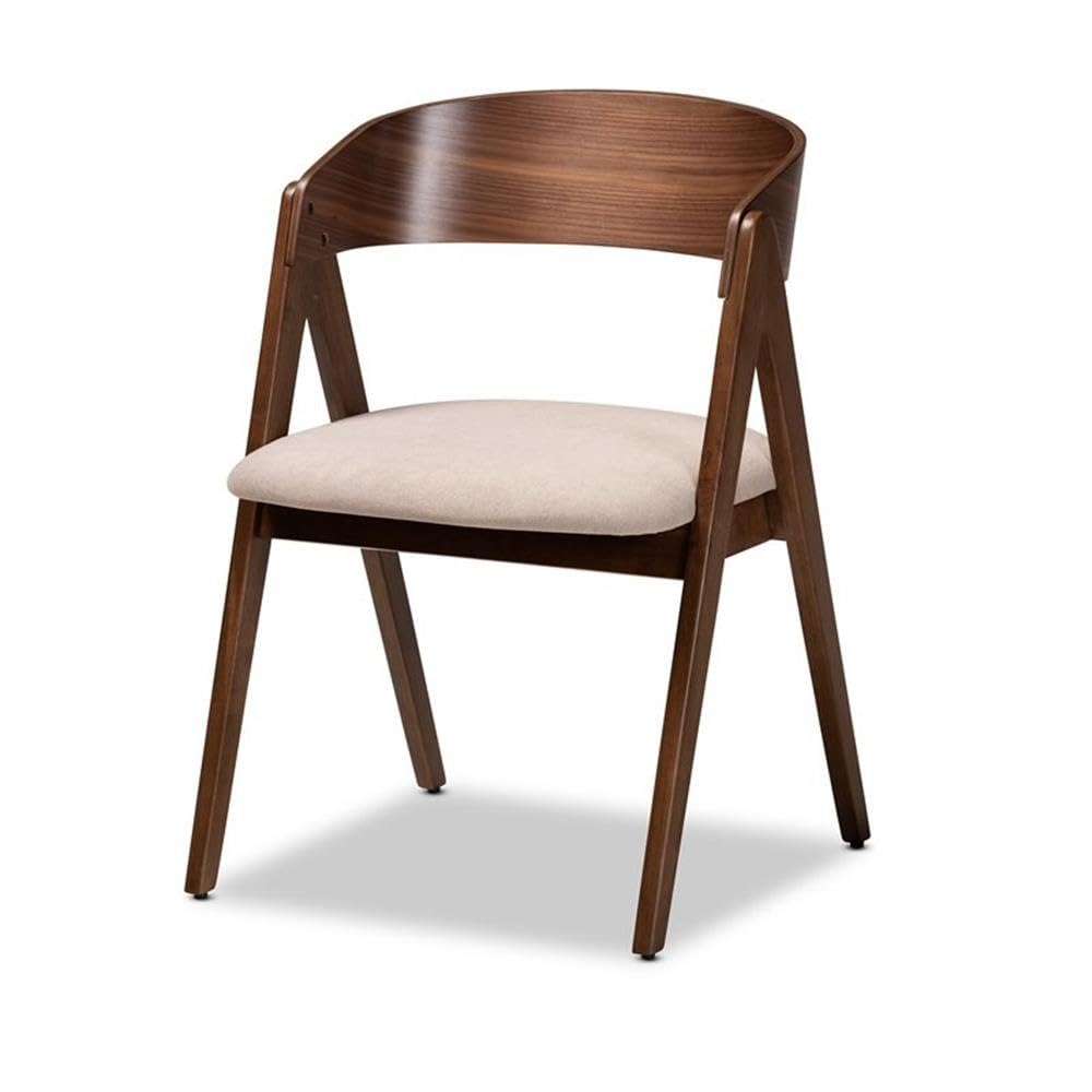 Baxton Studio Danton Beige and Walnut Brown Finished Wood 5-Piece Dining Set