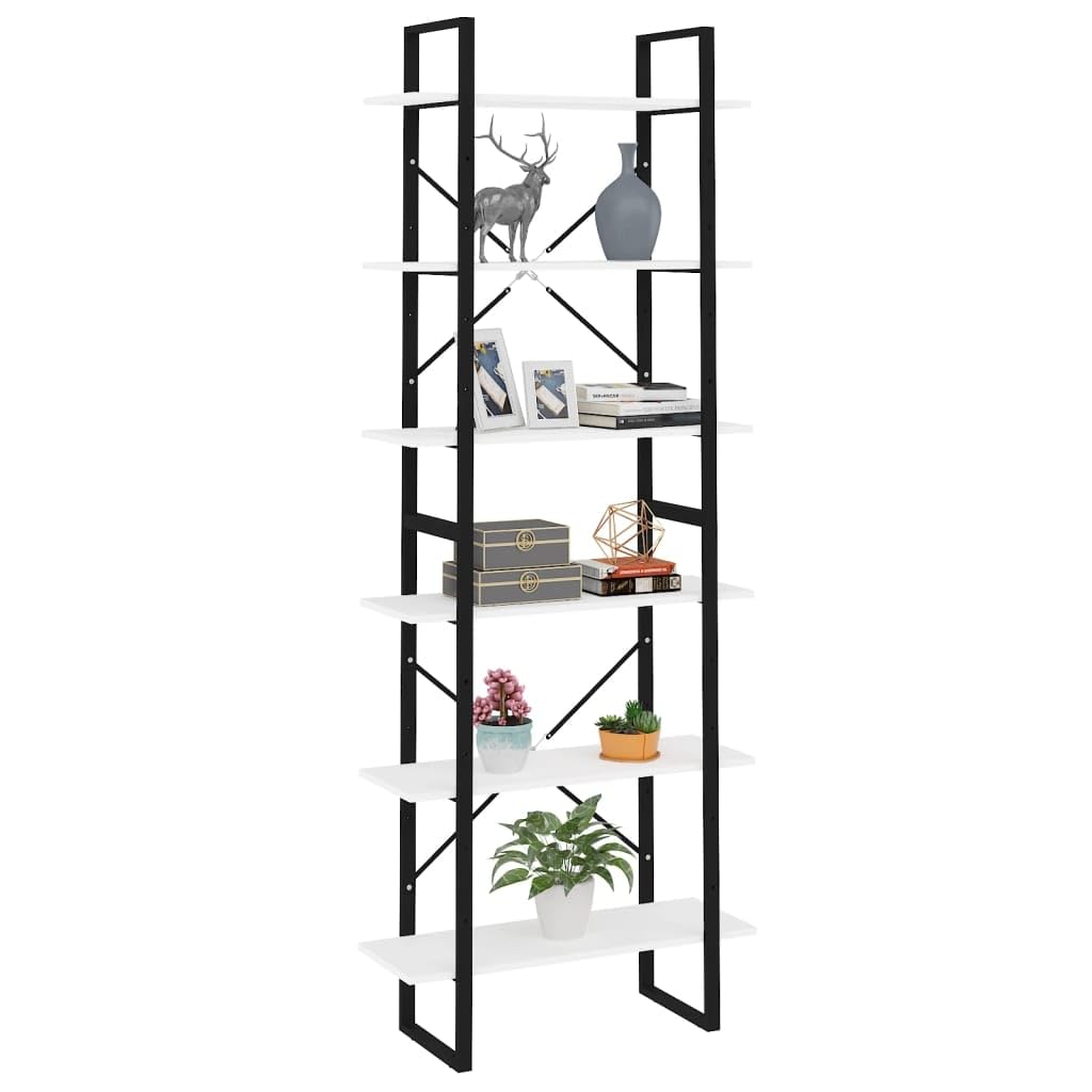 vidaXL High Cabinet White 31.5&quot;x11.8&quot;x82.7&quot; Engineered Wood