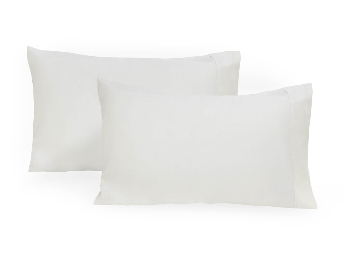 Organic Cotton White King Pillowcases - 2 Pack, 100% Gots Certified Organic Cotton, Cooling, Soft, Hypoallergenic, Luxurious, An