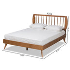 Baxton Studio Emiko Modern and Contemporary Walnut Brown Finished Wood King Size Platform Bed