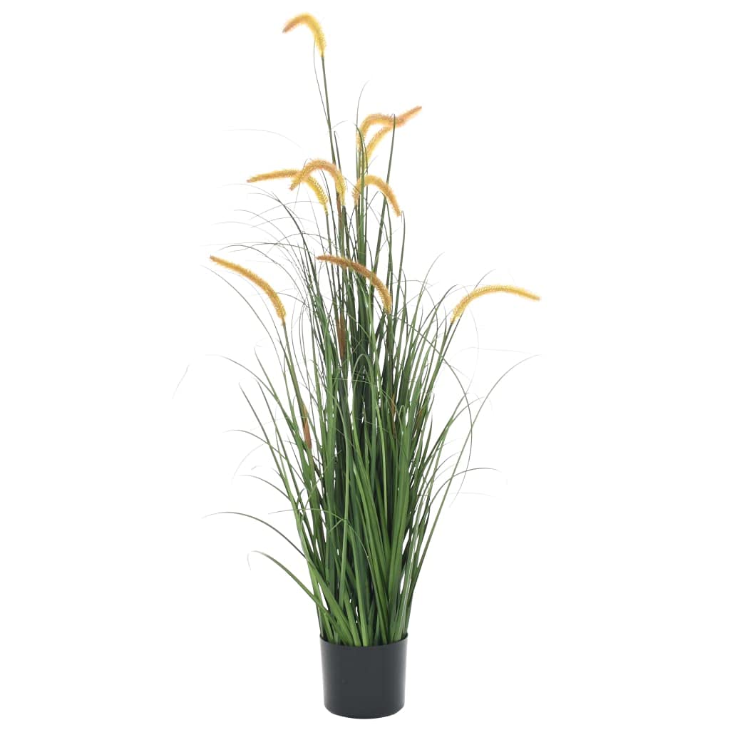 vidaXL Artificial Grass Plant with Cattail 53.1&quot;