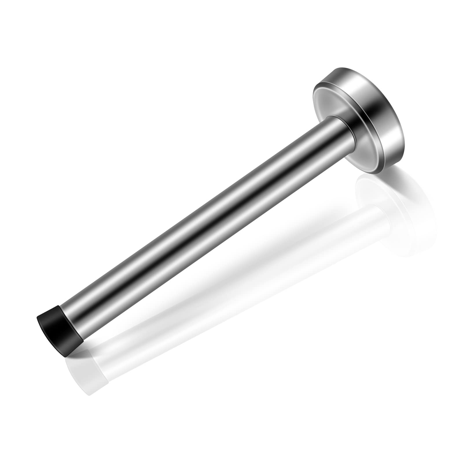 Long Door Stops, Stainless Steel Door Stopper, 8 Inch Commercial Doorstop Door Holder Wall Mounted, Large Modern Brushed Metal S