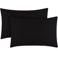 Mellanni Black Pillow Cases Standard Size Set Of 2 - Pillow Covers - Hotel Luxury Bedding Sheets & Pillowcases - Wrinkle, Fade, Stain Resistant (Set Of 2 Standard/Queen Size 20' X 30', Black)