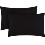 Mellanni Black Pillow Cases Standard Size Set Of 2 - Pillow Covers - Hotel Luxury Bedding Sheets & Pillowcases - Wrinkle, Fade, Stain Resistant (Set Of 2 Standard/Queen Size 20' X 30', Black)