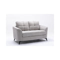 Lilola Home Callie Light Gray Velvet Fabric Loveseat