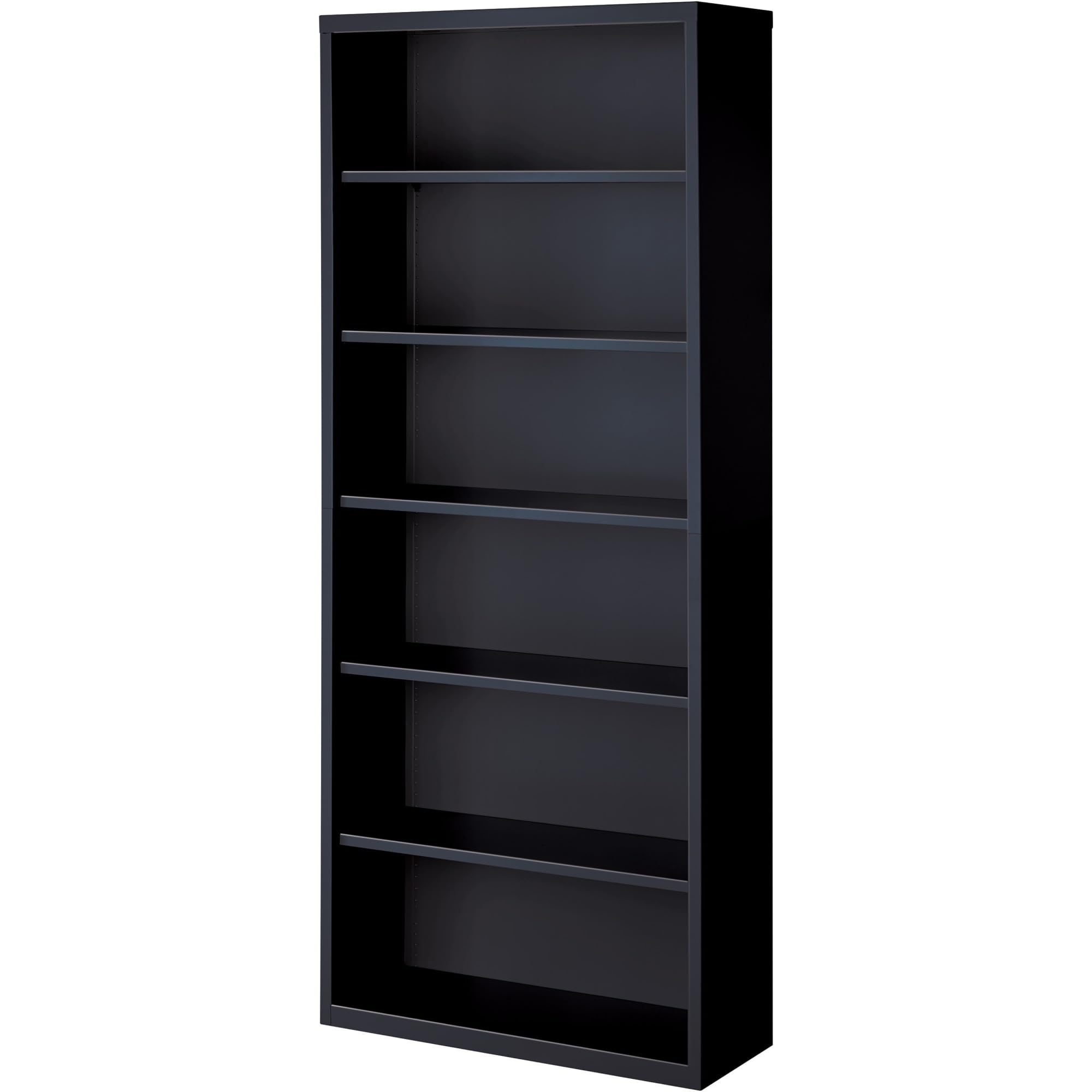 Lorell LLR41294 Fortress Series Steel Black Book Case, 34.5" x 13" x 82"