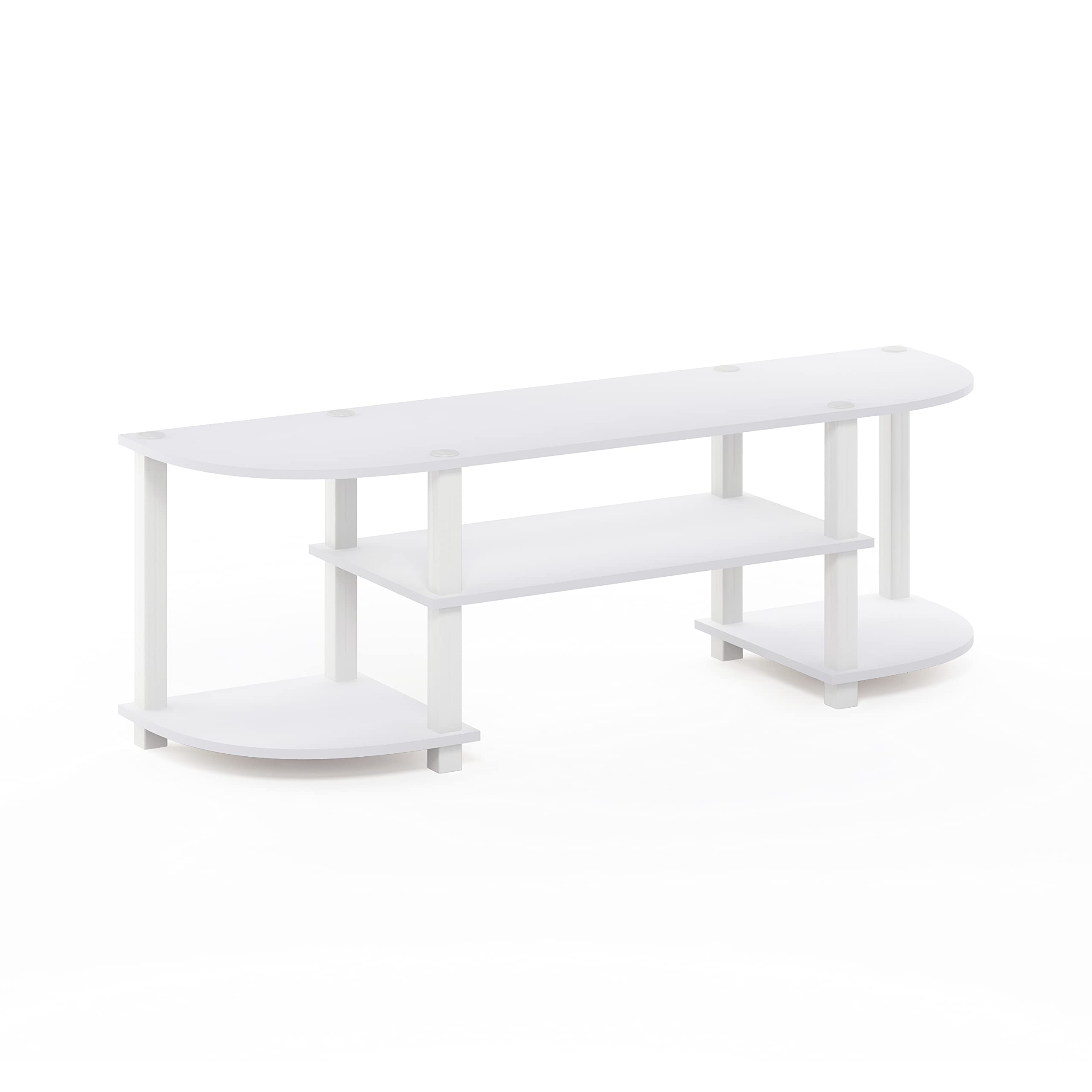 Furinno Turn-S-Tube Wide TV Entertainment Center, White