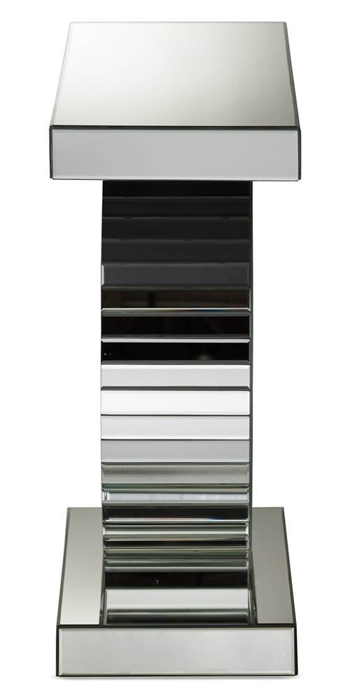 Baxton Studio Cagney Hollywood Regency Glamour Style Mirrored Console Table Glam/Silver Mirrored/MDF