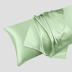Ersmak Satin Body Pillow Cover, 20X54 Inches Sage Green Ultra Soft Satin Body Pillow Case For Hair And Skin, Silky Slip Cooling