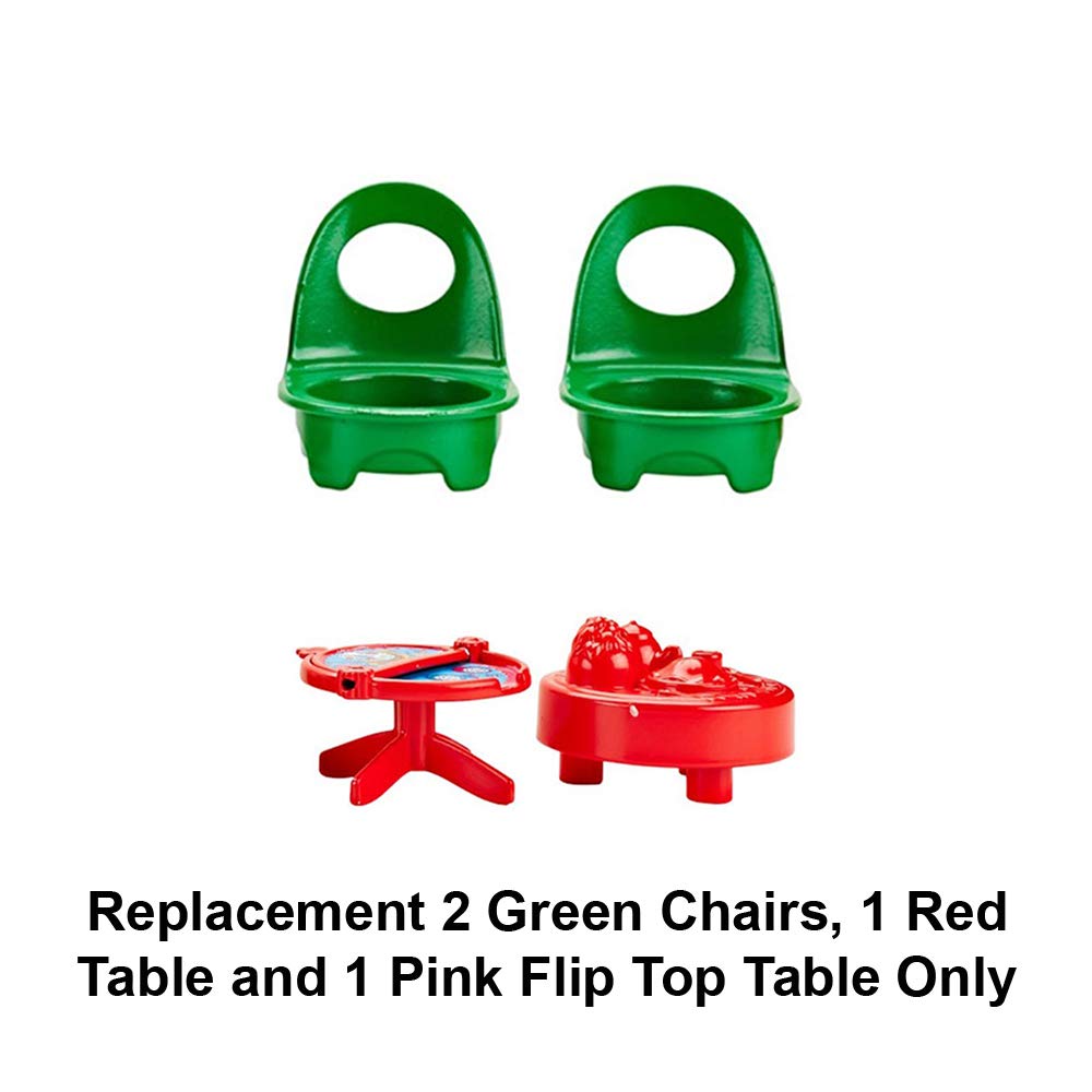 Replacement Parts For Fisher-Price Little People Advent Calendar - Dgf96 + Glk12 ~ Includes 2 Green Chairs, 1 Red Table And 1 Pi