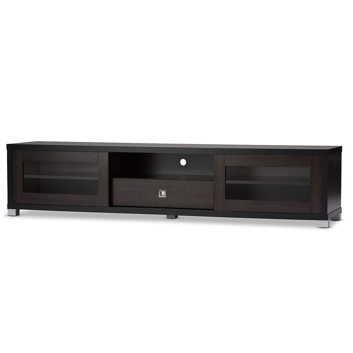 Baxton Studio Beasley 5-Shelf Wood Tv Stand, Dark Brown (118-6481-Hit)