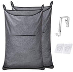 KINGSUSLAY XL Hanging Hamper, Over The Door Hamper with Free Hanging Hooks, Space Saving Hanging Laundry Hamper,36x22 Inch Over 