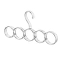 5Hole SnagFree Scarf Hanger Closet Organizer, Clear Plastic Accessory Holder for Scarves Belts Shawls Ties