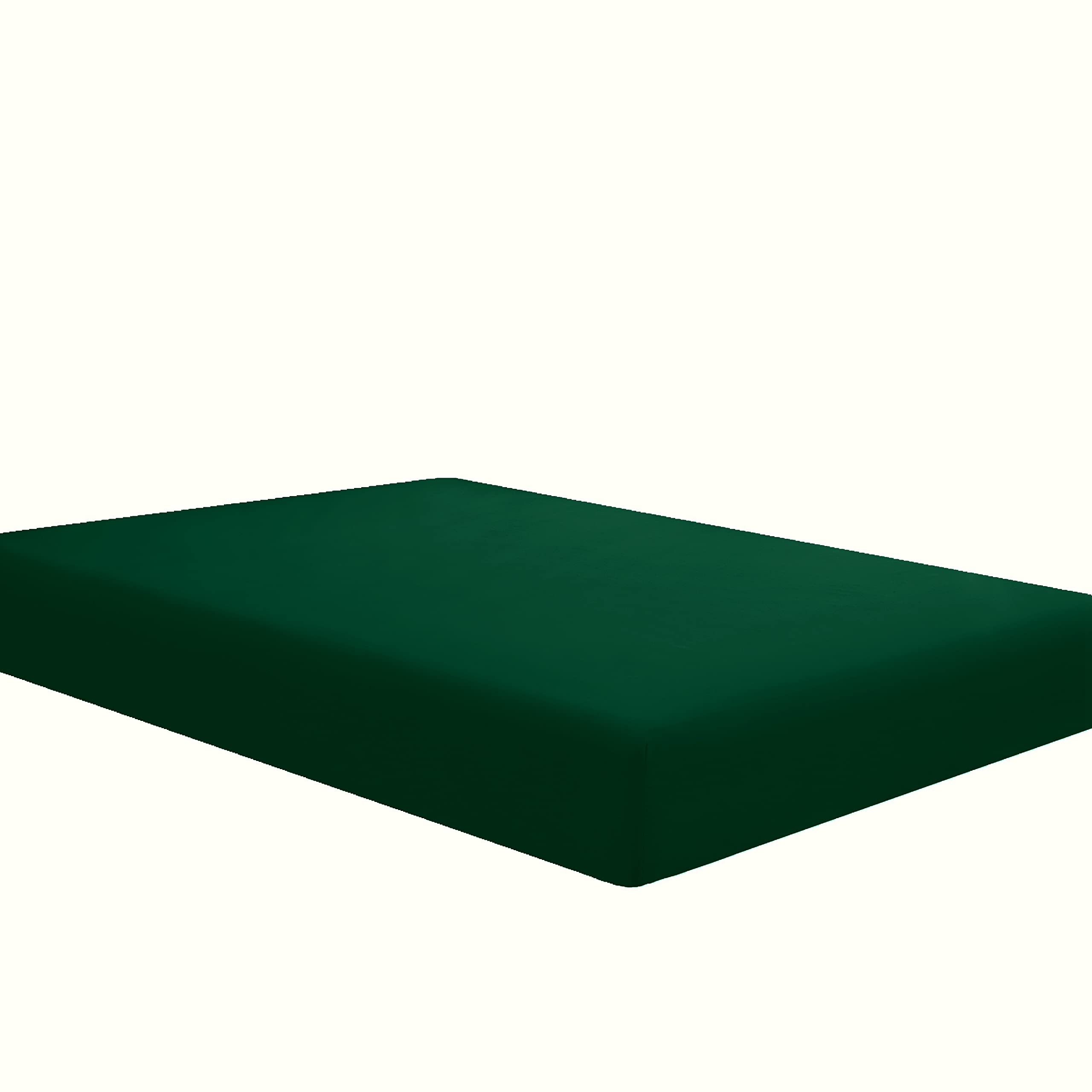 Sfoothome Fitted Sheet Full Size, Brushed Microfiber, Extra Soft And Comfortable - Wrinkle, Fade Resistant,Blackish Green Sheet