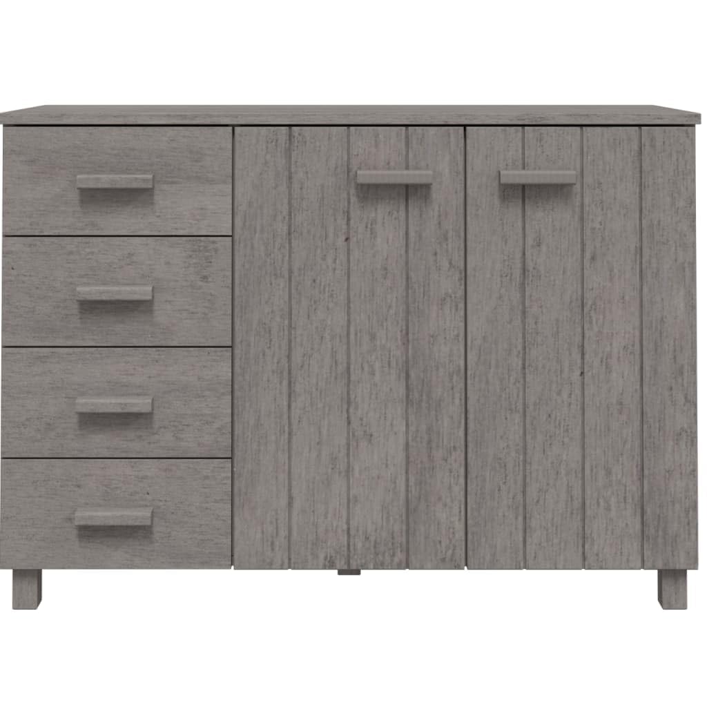vidaXL Sideboard HAMAR Light Gray 44.5&quot;x15.7&quot;x31.5&quot; Solid Wood Pine