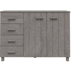 vidaXL Sideboard HAMAR Light Gray 44.5"x15.7"x31.5" Solid Wood Pine