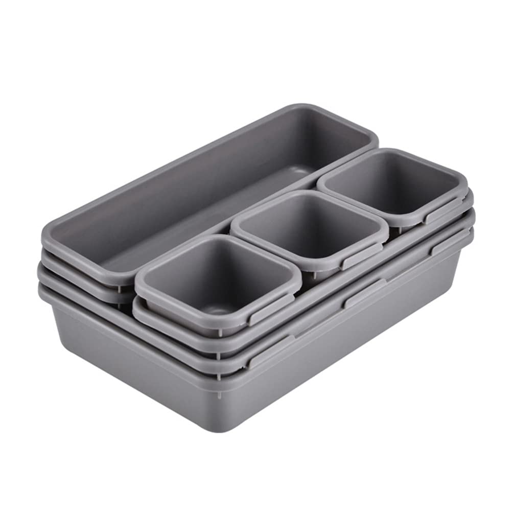 Topbathy 8Pcs Drawer Organizers Stackable Storage Box Drawer Tray Dividers Drawer Dividers Storage Bins For Kitchen Bathroom Mak