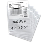 Coopaty Packing List Envelope 4.5 x 5.5 - Clear Adhesive Shipping Label Pouches for Invoice/Documents/Labels (100 Pack)