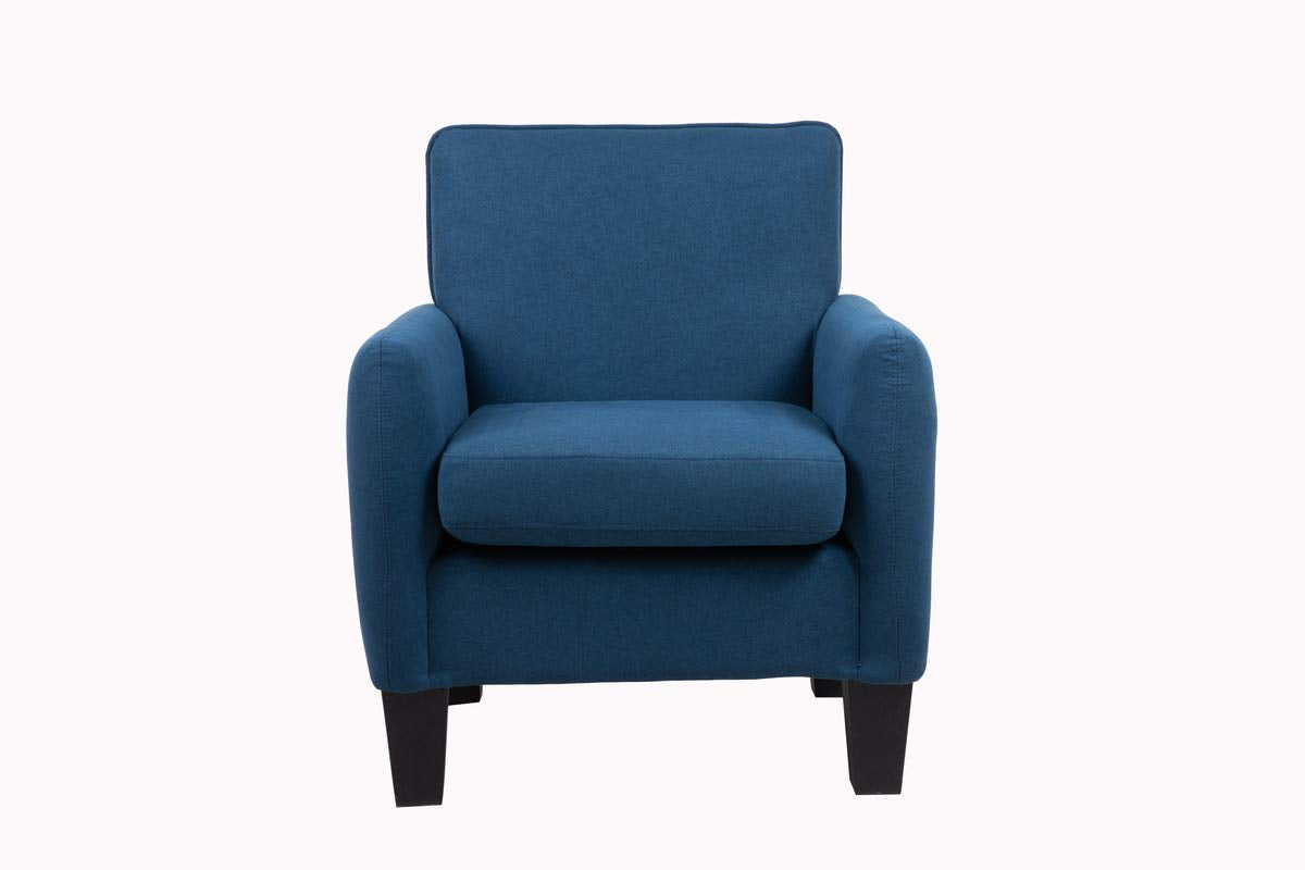 Lilola Home Alyssa Blue Linen Accent Armchair