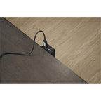 Acme Escher Wooden Eastern King Panel Bed with LED in Gray Oak