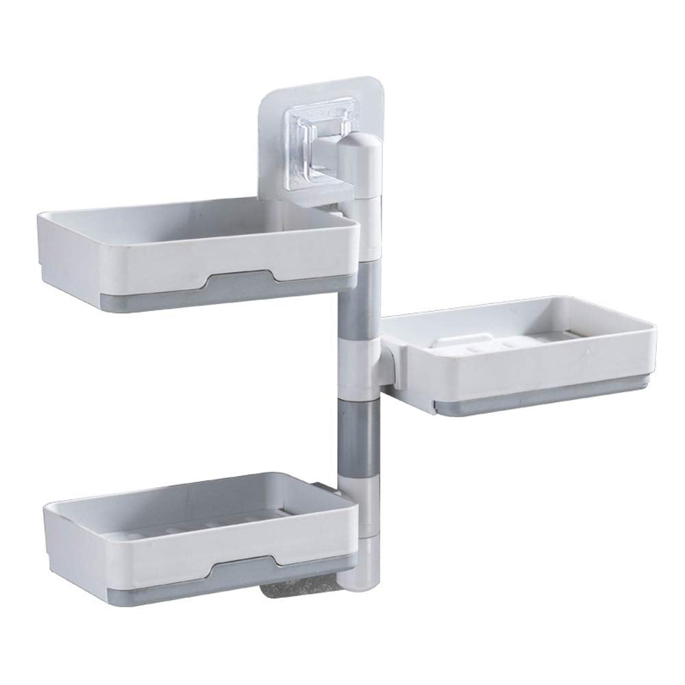 Version Super Powerful SelfAdhesive Soap Dish Holder for Bathroom Shower and Kitchen Wall Mounted Rotatable Soap Holder Saver B