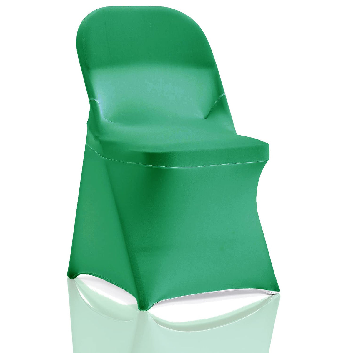 Bricia 20 Pcs Emerald Stretch Spandex Folding Chair Slipcovers, Dining Room Chair Covers Stretch Chair Slipcovers Protector For