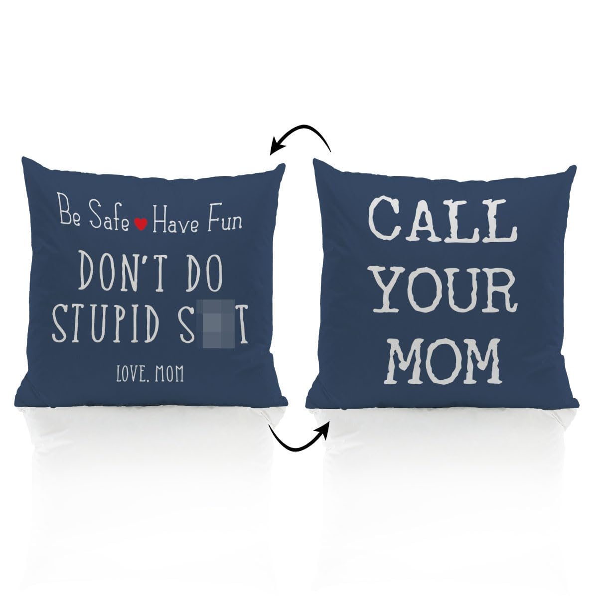 ZJSYXXU Call Your Mom Navy Blue 24 x 24 Pillow Cover, Funny Throw Pillows for Couch, College Dorm Room Decor, Son Daughter Gradu
