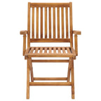 vidaXL 4X Solid Teak Wood Folding Patio Chairs Garden Outdoor Balcony Backyard Terrace Lounge Dinner Dining Seating Wooden Yard Home Furniture
