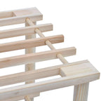 vidaXL 2 x Solid Fir Wood Shoe Rack with 4 Shelves