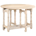 vidaXL Indoor Dining Table, Oblong Shaped 43.3"x29.9", Solid Mango Wood, Beautiful Grain Patterns, Easy to Assemble, Suitable for Dining and Decoration.