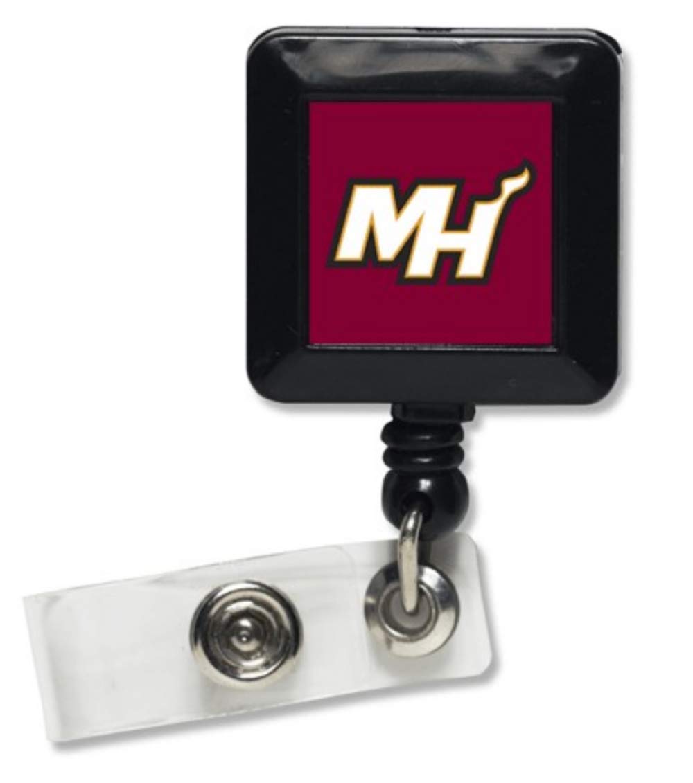 Wincraft Nba Miami Heat Retractable Badge Holder With Metal Clip