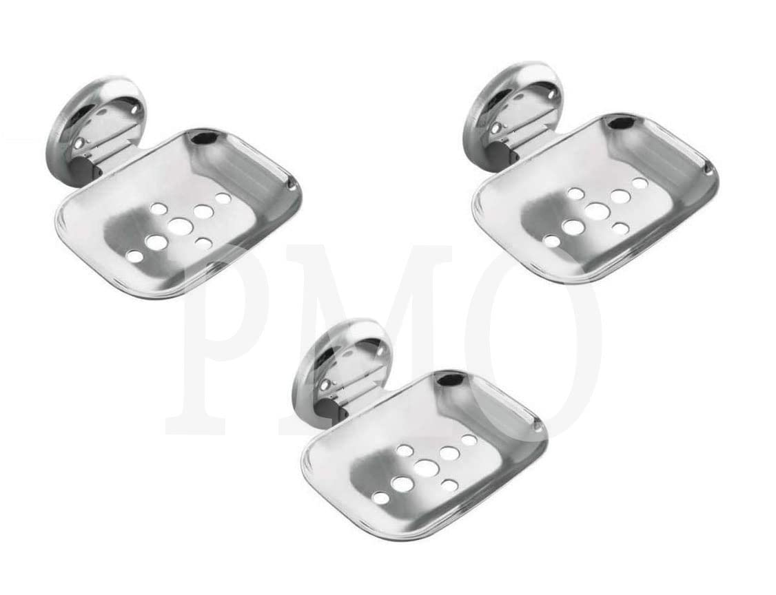 PMO Soap Dish Stand | Soap Case and Holder Stainless Steel Set of 3