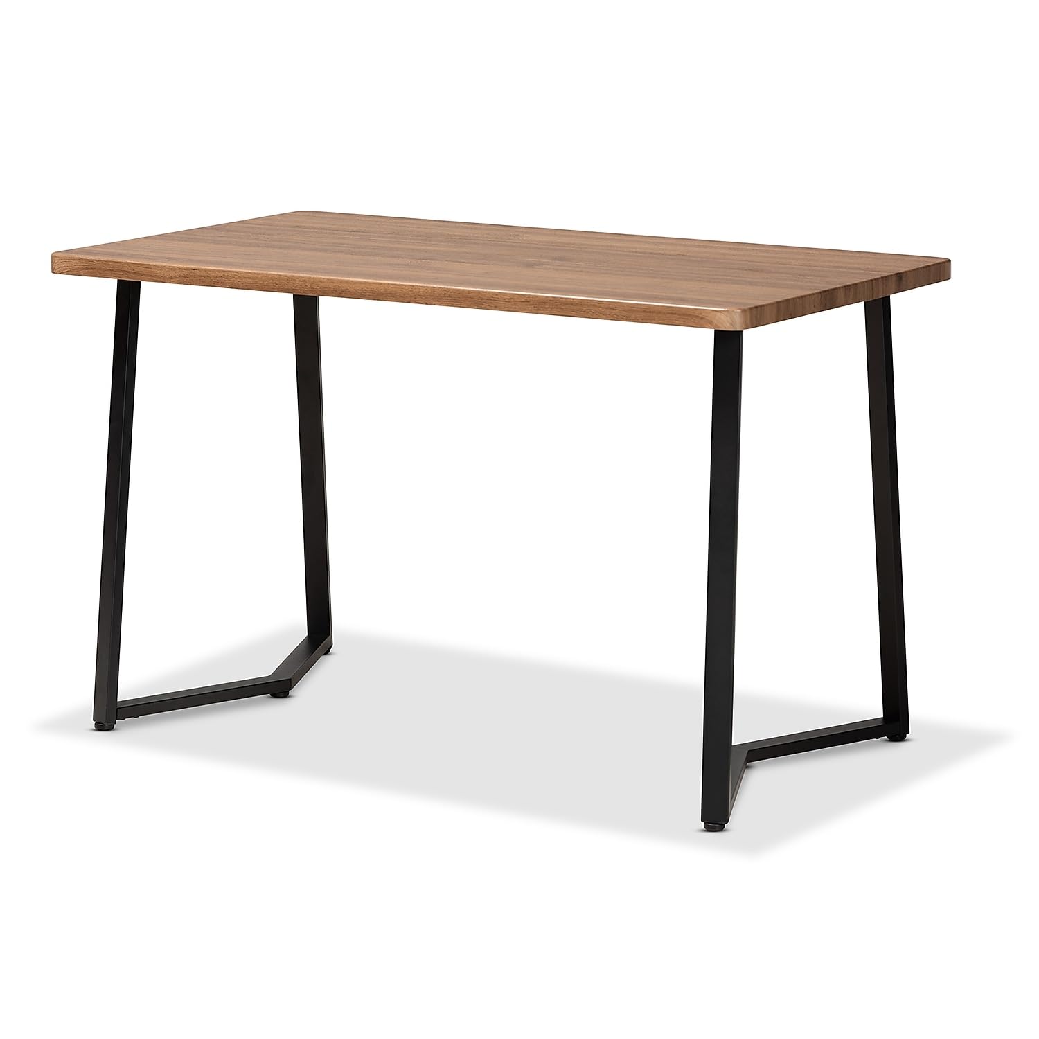 Baxton Studio Delgado 47.24-inch W Dining Set, Beige and Black, 5-Piece (194-11570-HiT)