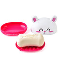 Baby House ABS Plastic Cartoon Hello Bunny Design Creative DustFree Soap Dish Box (11.0 x 7.5 x 8 cm, Random Colour)