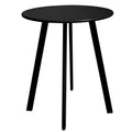 Meluvici Outdoor Side Table, Weather Resistant Patio Small Side Table Outdoor Indoor Round Metal Steel Small Side Table, Waterproof End Table For Garden Balcony Yard, Black