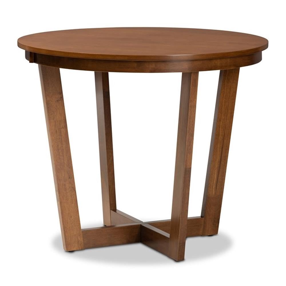 Baxton Studio Elodia Modern and Contemporary Transitional Walnut Brown Finished Wood 5-Piece Dining Set