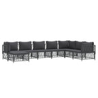 vidaXL Patio Lounge Set, Steel and Woven Fabric, Anthracite, Modular Design, Weather-Resistant, Easy Assembly, 6 Pieces with Cushions Included